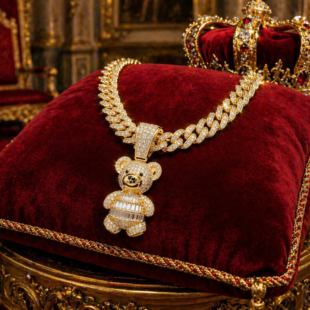 ICE TEDDY Cuban Chain – Drip Unisex Premium