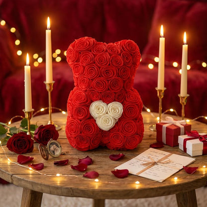 🐻🌹 Ursulețul „Royal Bloom” – Cadoul care spune „Te iubesc” fără cuvinte ✨💖