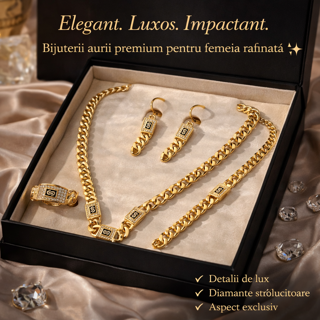 Set bijuterii aurii „Imperial Luxe”