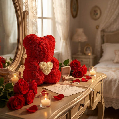 🐻🌹 Ursulețul „Royal Bloom” – Cadoul care spune „Te iubesc” fără cuvinte ✨💖